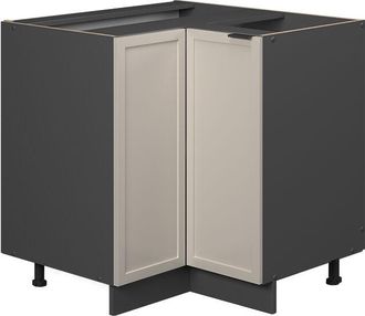 Vicco Armario De Esquina Fame-line, Grisbeige, 80.5 Cm Sin Encimera