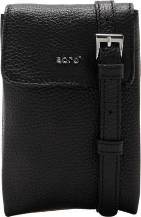 Abro Telefoontas van Leer - Dames - Schoudertassen - Zwart - ONE Size - Leer - Tassen