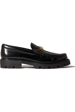 Celine Triomphe Embellished Leather Loafers