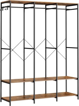 Songmics Perchero de 40 x 141 x 180 cm de color marr&oacute;n r&uacute;stico