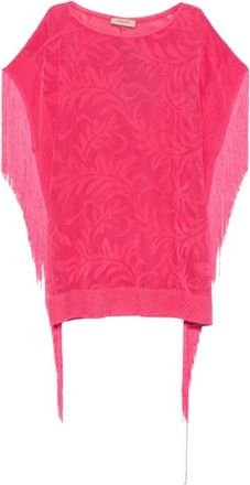Twinset Maglia C/frange - Dames - Tunieken - Roze - S - Overhemden