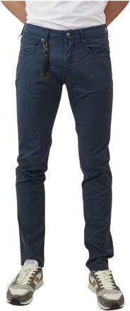 Incotex Heren, Broeken, Blauw, Maat: W37 Katoen