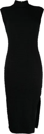 Thom Krom high-neck midi dress - women - Cotton/Elastane - S - Black