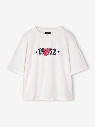 THE ROLLING STONES T-Shirt The Rolling Stones M&auml;dchen wollwei&szlig;
