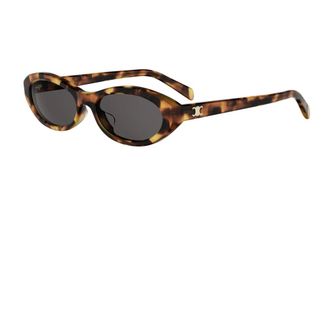 Celine Celine - Triomphe Mini Zonnebril - Dames - Accessoires - Bruin - Maat: 56 CM