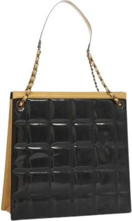 Chanel Pre-owned Tote Bags, female, Black, Size: ONE SIZE Pre-owned Choco Bar Shoulder Bag