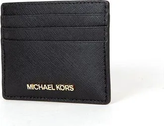 Michael Kors Womens Card Holder Black Leather Bags Card-holders