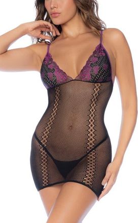 Mapal&eacute; Lace Sleeveless Chemise in Black at Nordstrom