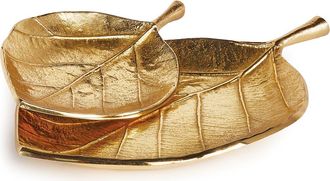 Napa Home & Garden Rue Leaf Trays Set of 2 in Gold at Nordstrom
