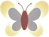 OEM L&aacute;mpara De Pared Led De Mariposa De 14 W, Blanca Y Rosa, Para Habitaci&oacute;n Infantil, Dise&ntilde;o Moderno Con Alas