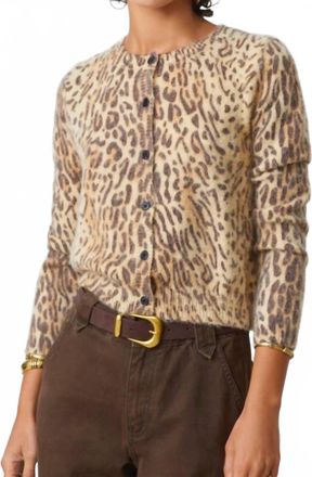 Suncoo Gacia Cardigan In Beige Leopard