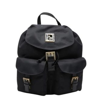 Fendi Pre-owned Backpacks, female, Black, Size: ONE SIZE Pre-owned Vintage Backpack