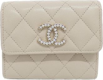 Chanel Beige Grained Calfskin (Pre-Owned)