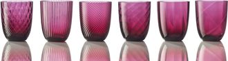 NasonMoretti Idra Set de 6 Vasos de Agua, Texturas Variadas