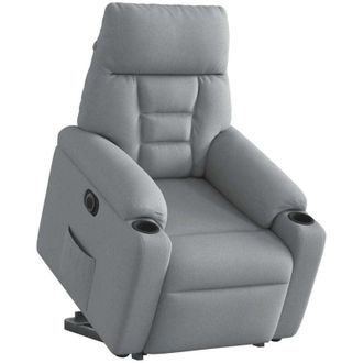 vidaXL Vidaxl - Sill&oacute;n El&eacute;ctrico Reclinable Elevable De Tela Gris Claro