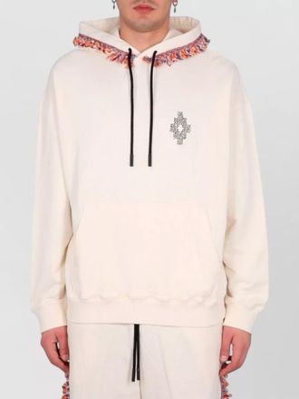 Marcelo Burlon frayed cotton hoodie
