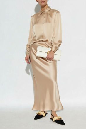 By Malene Birger Leonora Satin Shirt, Womens, Beige