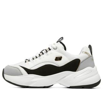 Skechers (WMNS) Skechers DLites 3.0 Cousin White Gray 8730056-WGRY