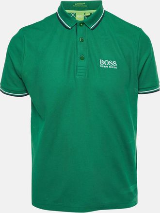 HUGO BOSS Boss By Hugo Boss Green Pique Paddy Polo T-Shirt
