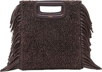 Maje M new raffia in Dark Brown at Nordstrom, Size Medium
