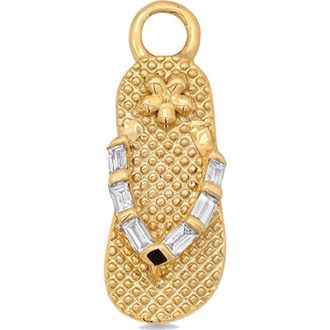 Sara Weinstock Papua Diamond Flip Flop Charm in Yellow Gold at Nordstrom