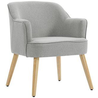 HOMCOM Butaca de sal&oacute;n 64.5x65x79.5 cm gris claro