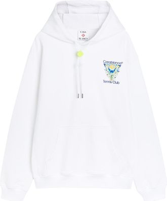 Casablanca Casablanca Tennis Club Logo-print Hooded Cotton Sweatshirt - Off White - XL
