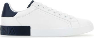 Dolce & Gabbana White Leather Portofino Sneakers