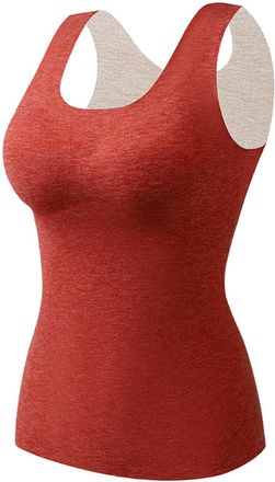 Generic I Am Unwell Crop Women Sleeveless Thermal Tank Top For Cold Weather Fleece Lined Underwear Top Warm Camisole Base Layer Vest Lingerie V Neck Camisoles