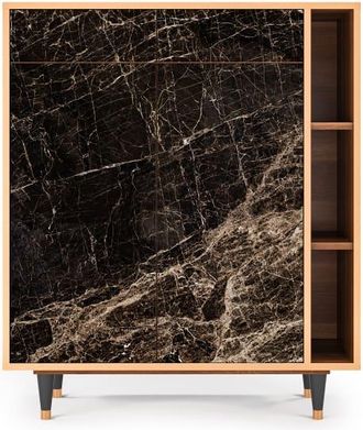 StoryZ Aparador negro 2 cajones y 2 puertas L 94 cm