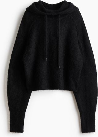 H&M Hoodie aus Mohairmix - Schwarz