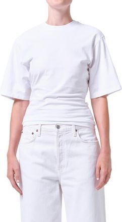 A Gold E Storey Drape Tee in White at Nordstrom, Size X-Small