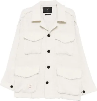 Five CM logo-patch shirt jacket - Neutrals