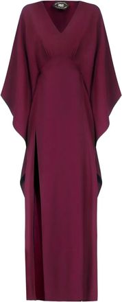 Taller Marmo Abito lungo Obsession con scollo a V - Rosso