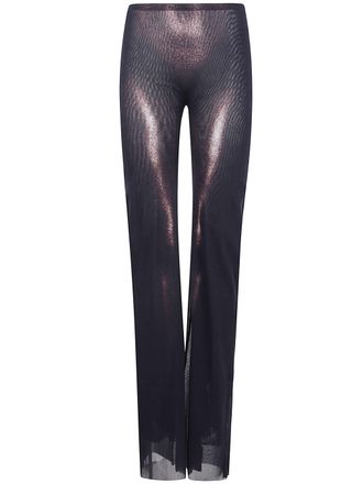 Jean Paul Gaultier Geprinte Mesh Rechte Broek Body Stof