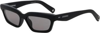 Jacquemus Zwarte zonnebril voor vrouwen - Dames - Zonnebrillen - Zwart - ONE Size - Accessoires