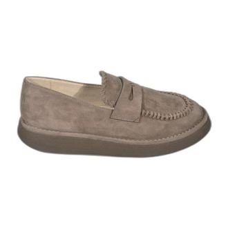 Giorgio Armani Suede Loafers - Heren - Loafers - Grijs - 42 1/2 EU - Su&egrave;de - Schoenen