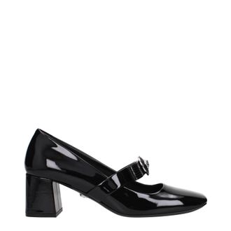 Versace Mujers Charol Negro Escote