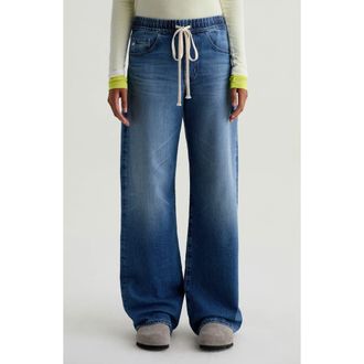 AG - Adriano Goldschmied Adria Drawstring Low Rise Wide Leg Jeans in Copenhagen at Nordstrom, Size X-Large