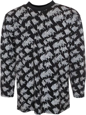 ERL T-shirt met logo en ronde hals - Heren - Longsleeves - Zwart - XL - Tops