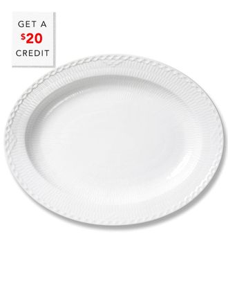 ROYAL COPENHAGEN Fluted Half Lace Oval Platterwith $20 Credit