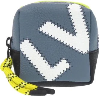 Louis Vuitton Black Blue Gray Yellow Leather Leather Pouch (Pre-Owned)