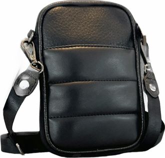 Cejon Blocked Media Cell Phone Crossbody Bag In Black