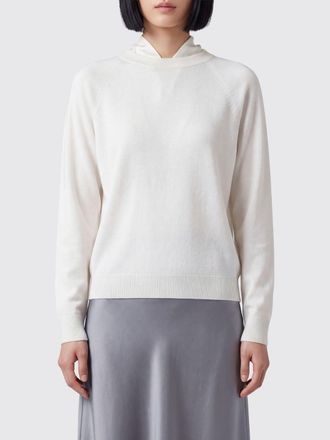 Semicouture Maglia girocollo in pura lana vergine con bordi a costine