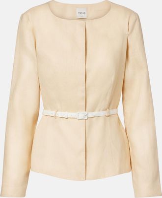 Poss&eacute; Pamela belted linen jacket