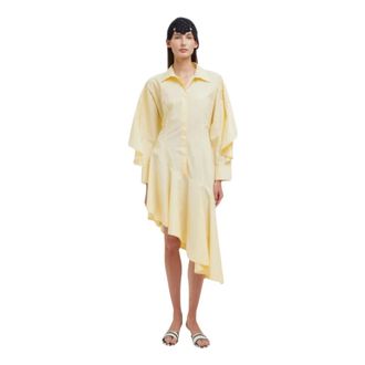 Weili Zheng Shirt Dresses, female, Yellow, Size: L S26Dc09 Shirt Dress