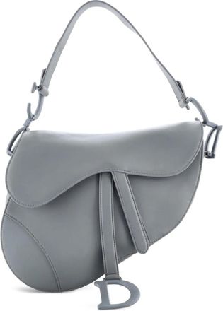 Dior Ultra Matte Saddle Handbag Leather Medium shoulder bag - Grijs