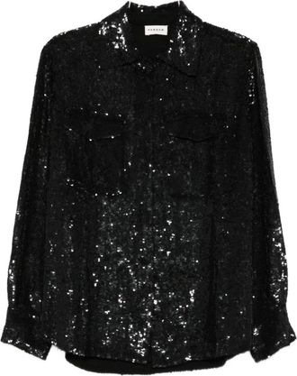 Parosh Black Regular Embellished Shirt
