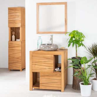 Wanda Collection Wanda Collection - Mueble Cuarto De Ba&ntilde;o De Teca Maciza Cosy 70 Cm