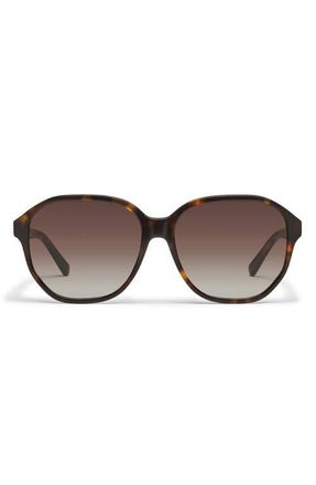Quay Guess Again 53mm Gradient Round Sunglasses in Neutral Tort/Brown at Nordstrom